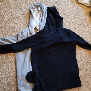 Pair Mossimo tunic hoodies. Open back. Workout